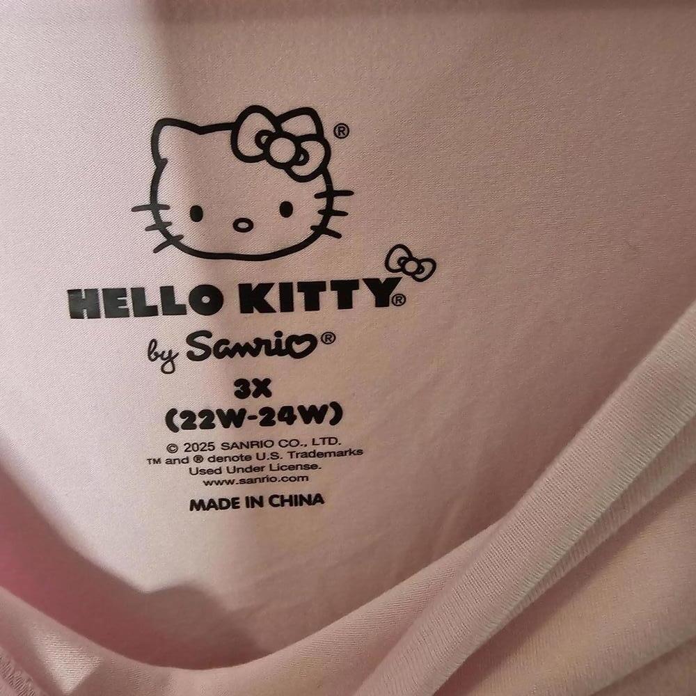 Hello Kitty Pink Oversized T-Shirt 3X - Picture 3 of 4